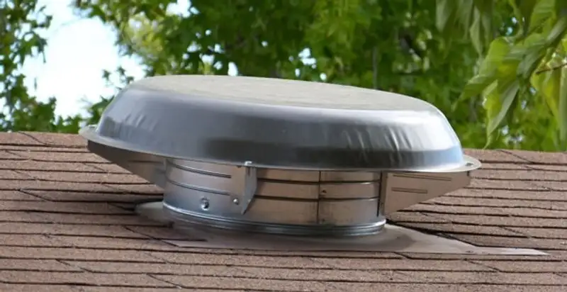 attic fan installation services with low-profile roof ventilation unit in St Paul, MN