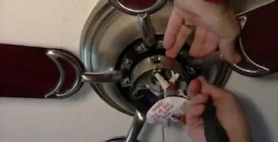 Ceiling fan installation with electrical wiring and mounting by professional electrician in St Paul, MN