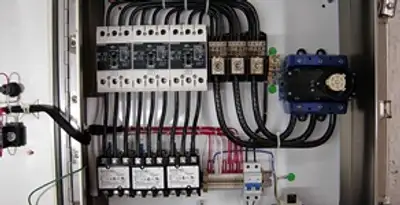 Electrical panel installation with organized circuit breakers and wiring in St Paul, MN