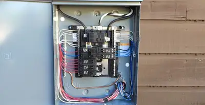 electrical panel upgrade service featuring newly installed electrical panel wired by licensed electricians in St Paul, MN