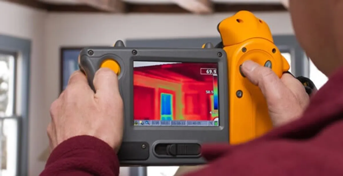 home energy audit service capturing thermal readings to analyze insulation and electrical efficiency in St Paul, MN