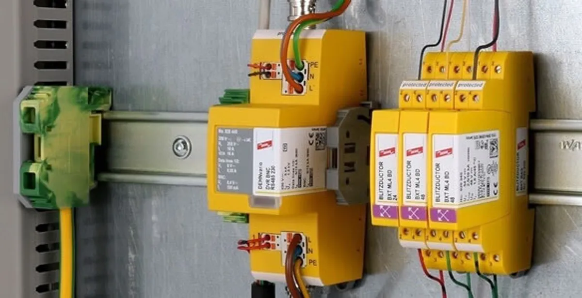 lightning surge protection system with surge suppressors installed by electrical service professionals in St Paul, MN