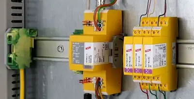 lightning surge protection system with surge suppressors installed by electrical service professionals in St Paul, MN