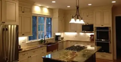 Recessed lighting installation enhancing interior lighting by professional electricians in St Paul, MN